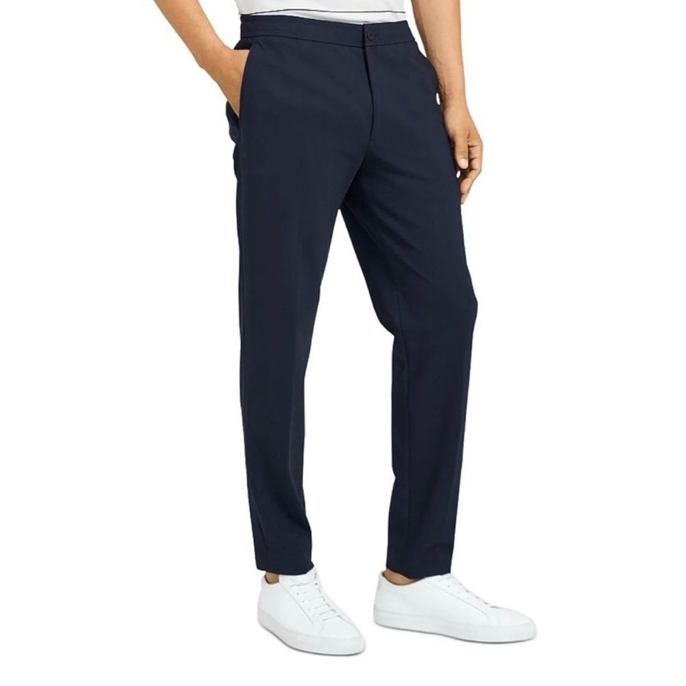 Theory Mayer Drawstring Precision Slim Fit Ponte Navy Ankle Pants Men’s Size 30